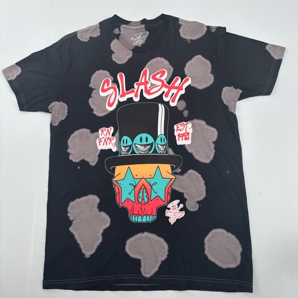 Slash Guitarist Men's S/P Guns n Roses Short Sleeve Graphic T Shirt Skull‎ Hat - Picture 5 of 6